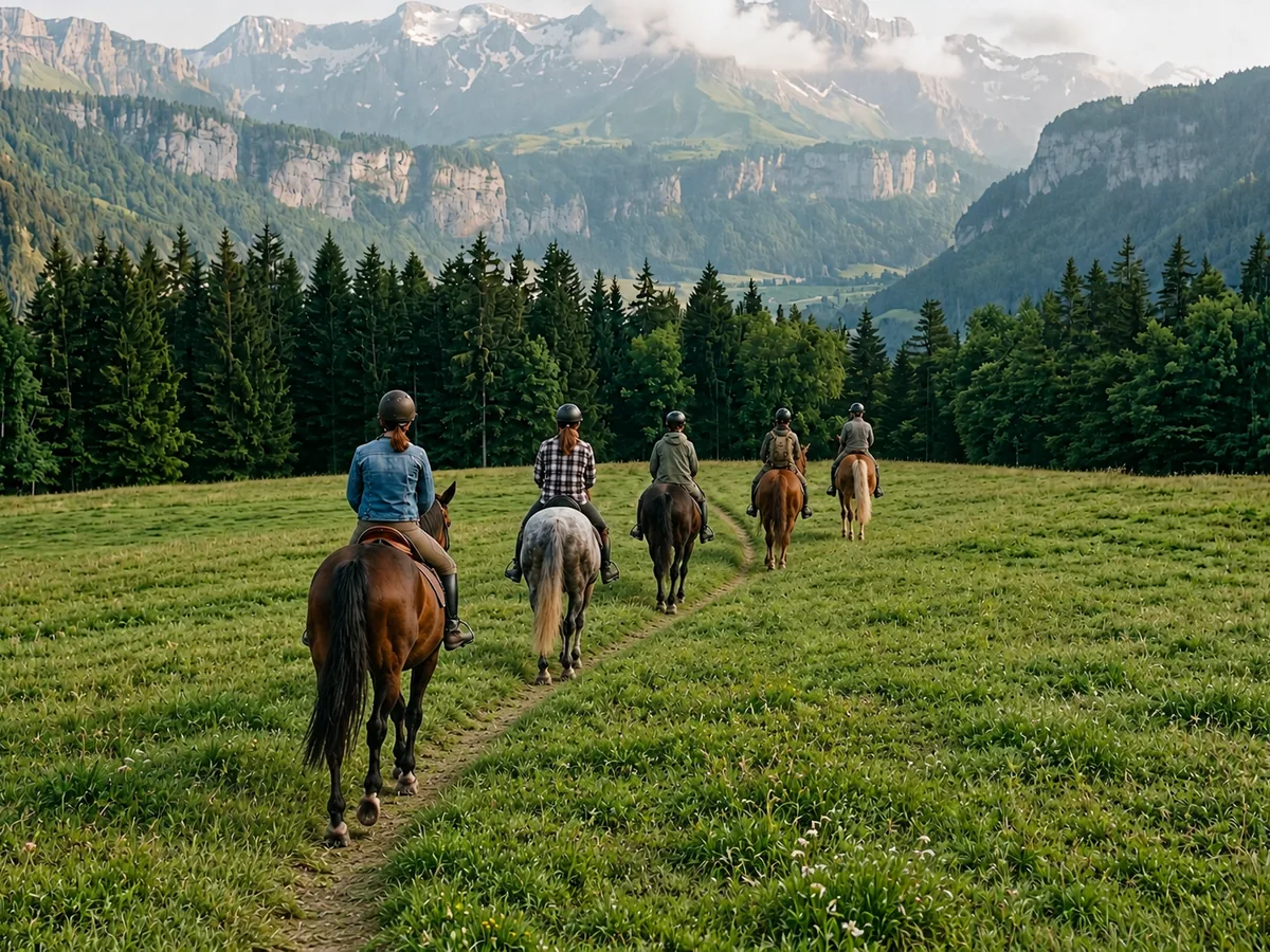 Balade à cheval en Haute-Savoie, autour de Contamine-Sarzin