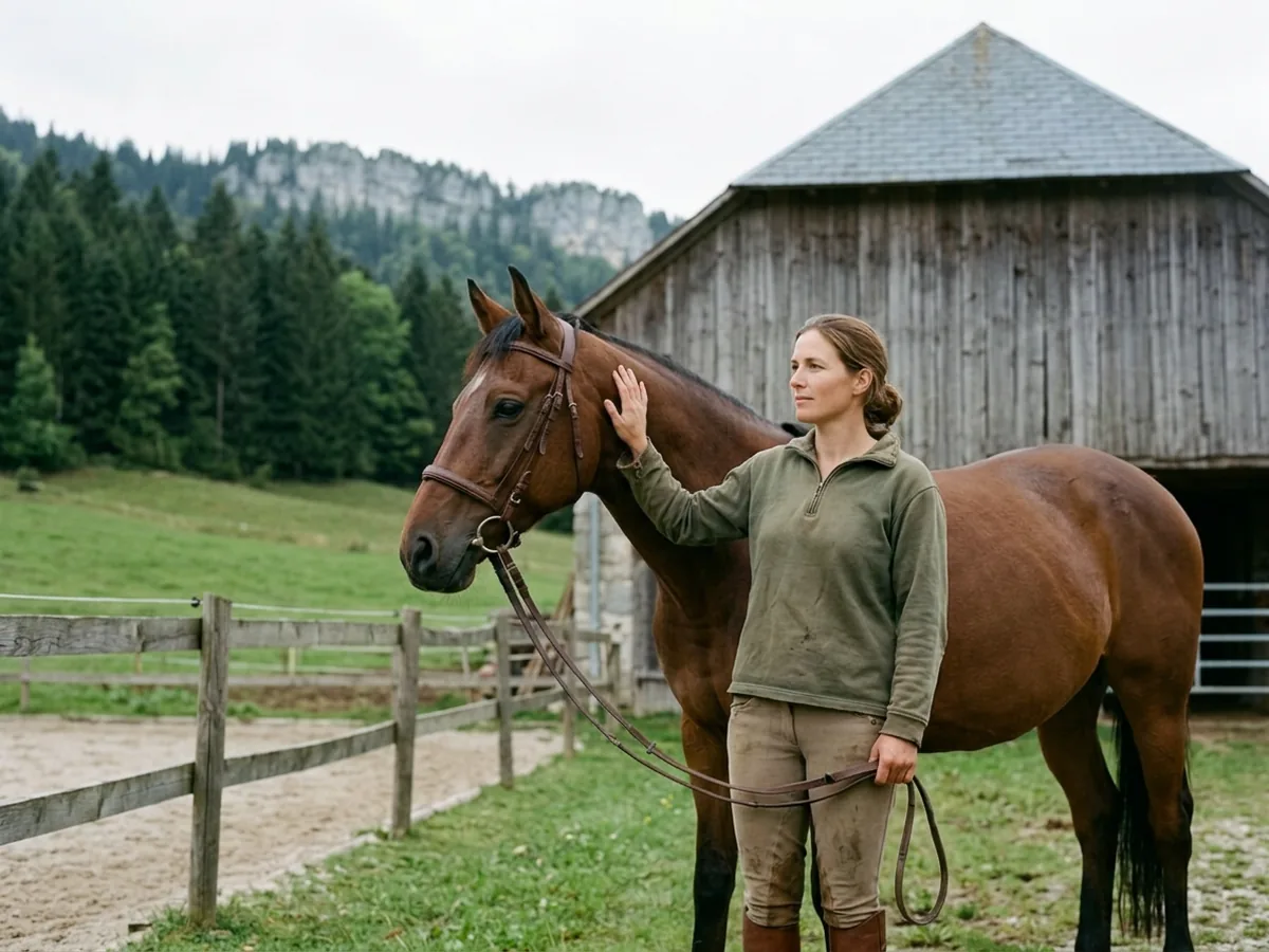 Cours d'équitation à Contamine-Sarzin, Haute-Savoie